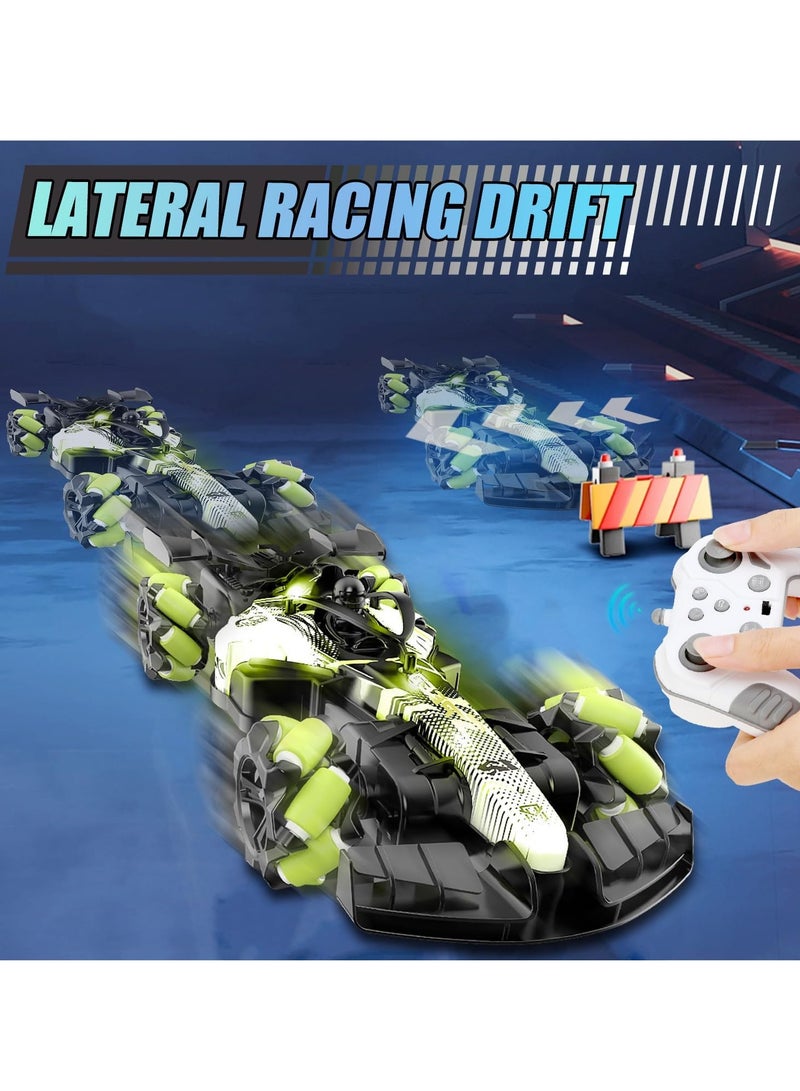 RAKAY 2.4GHz Gesture Sensing Remote Control Car - 360° Spin High Speed Drift F1 Formula Racing, with Spray, Music & Light, Toy for Kids 6-12 Year Birthday Coolest Best Toy,Green - Image 2