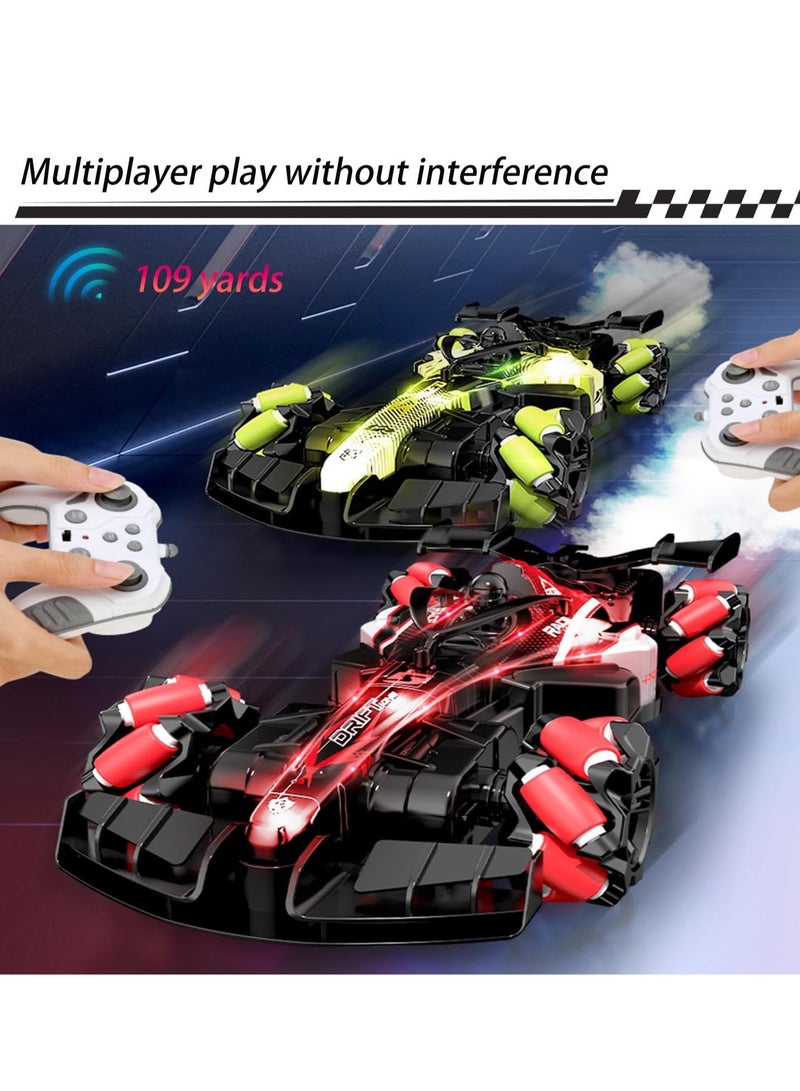 RAKAY 2.4GHz Gesture Sensing Remote Control Car - 360° Spin High Speed Drift F1 Formula Racing, with Spray, Music & Light, Toy for Kids 6-12 Year Birthday Coolest Best Toy,Green - Image 4