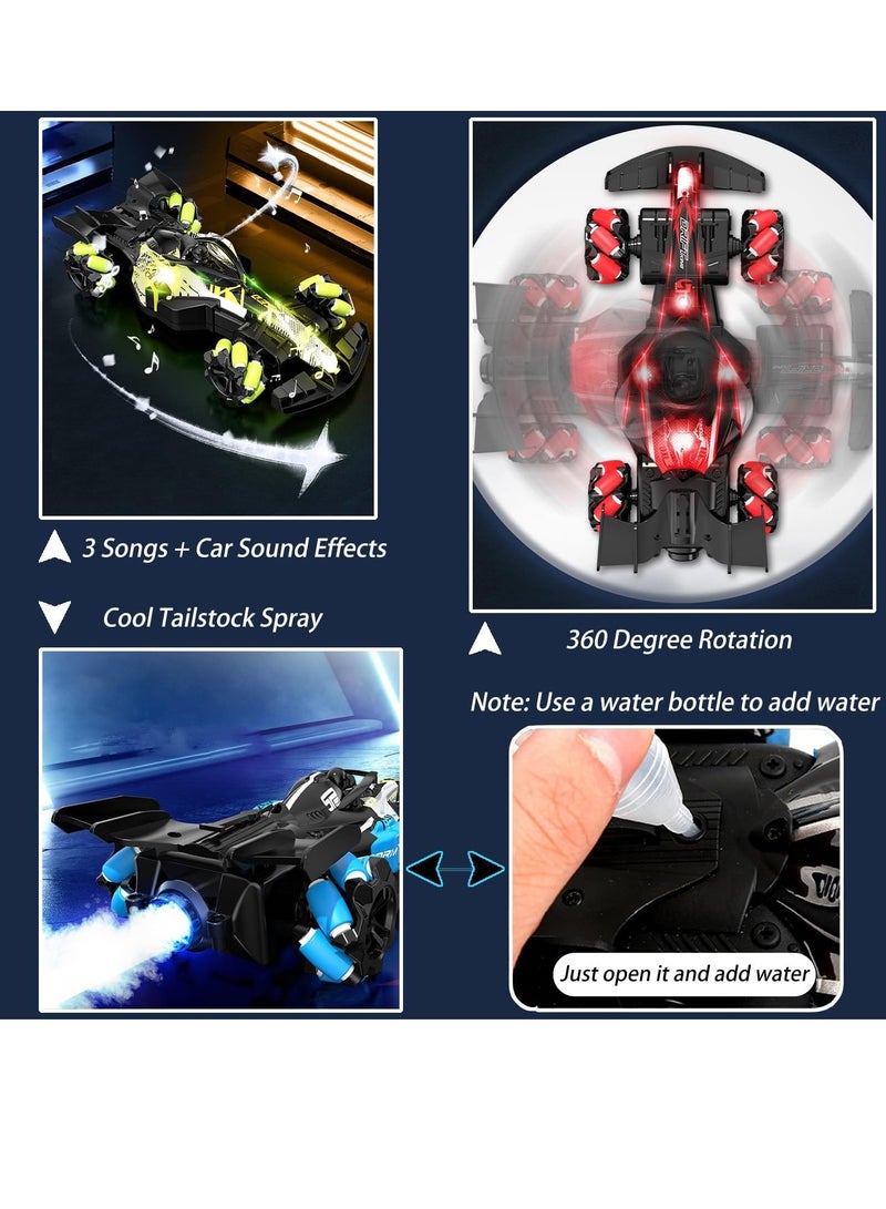 RAKAY 2.4GHz Gesture Sensing Remote Control Car - 360° Spin High Speed Drift F1 Formula Racing, with Spray, Music & Light, Toy for Kids 6-12 Year Birthday Coolest Best Toy,Green - Image 5