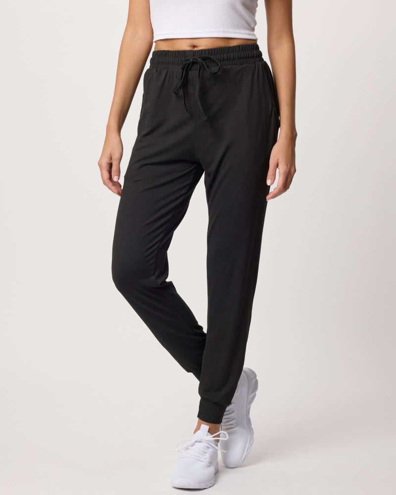 REALESSENTIALS Real Essentials 3 Pack: Women's Lounge Joggers Sweatpants with Pockets Yoga Running Athletic Workout, Set 18, XL, Pack of 3 - Image 2