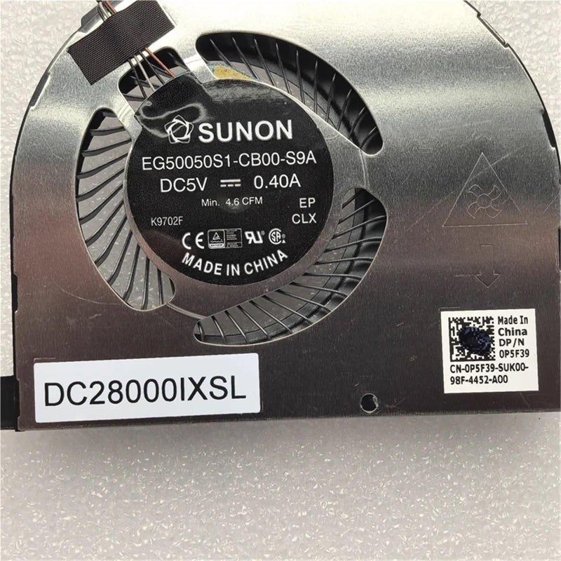 Dell Latitude 5480 5490 Laptop Cooling Fan Heatsink Radiator CN 0P5F39 - Image 4