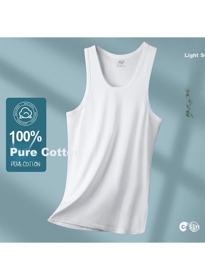 LANG SHA Langsha Men's Tank Top, 100% Pure Cotton, Comfortable, Soft, Breathable, Athletic Fitness Ribbed Undershirt, Sleeveless Top For Summer Wear - Image 1