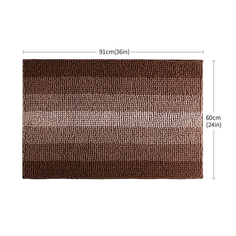 COSY HOMEER COSY HOMEER Bath Rugs Made of 100% Polyester Extra Soft and Non Slip Bathroom Mats Specialized in Machine Washable and Water Absorbent Shower Mat (36x24Inch  Brown) - Image 2