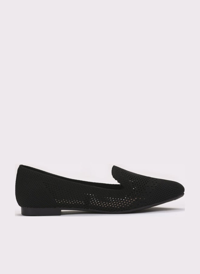 FEVERSOLE Women's Woven Fashion Breathable Knit Flat Shoes Black Loafer Size 7.5 M US - Image 1