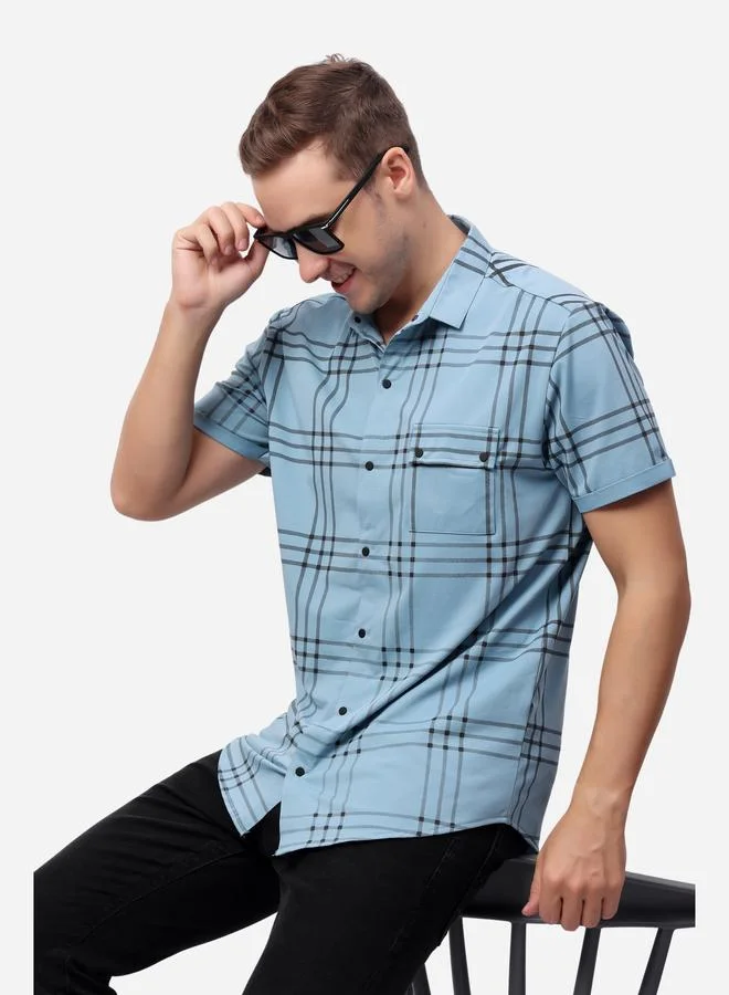 Stylox Stylox Checked Short Sleeve Regular Fit Shirt