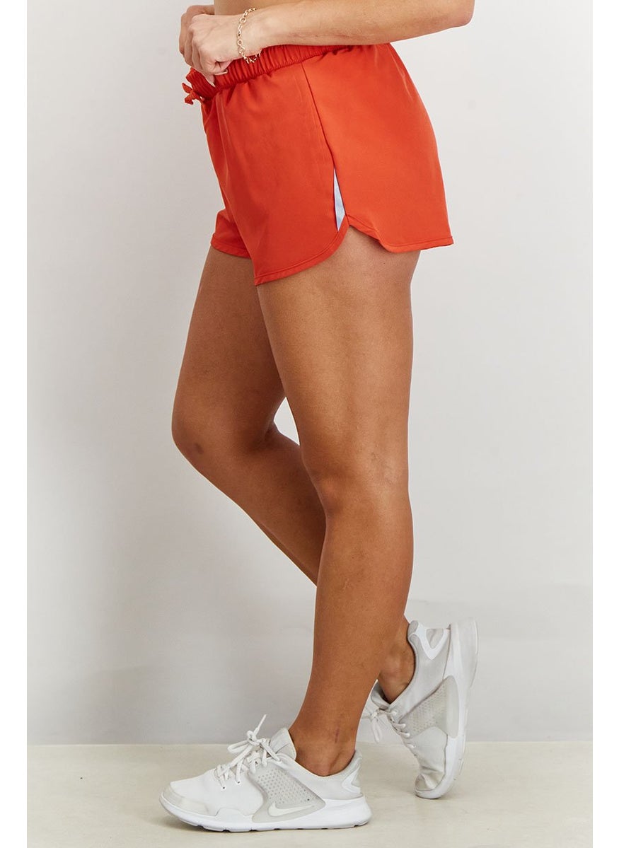 Lefties Women Sportswear Fit Training Short, Orange  - Image 3