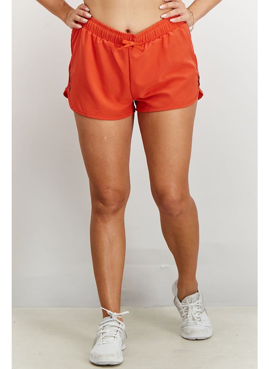 Lefties Women Sportswear Fit Training Short, Orange  - Image 1