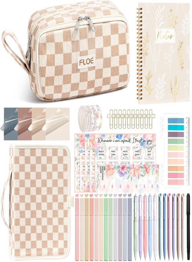 FLOE Bible Study Supplies Journaling Kit for Women with Bible Cover Case, Easter Mothers Day Christian Gifts for Women, Bible Study Tools Accessories Set w/Highlighter, Pencil Case Notebook Annotation Kit - Image 1
