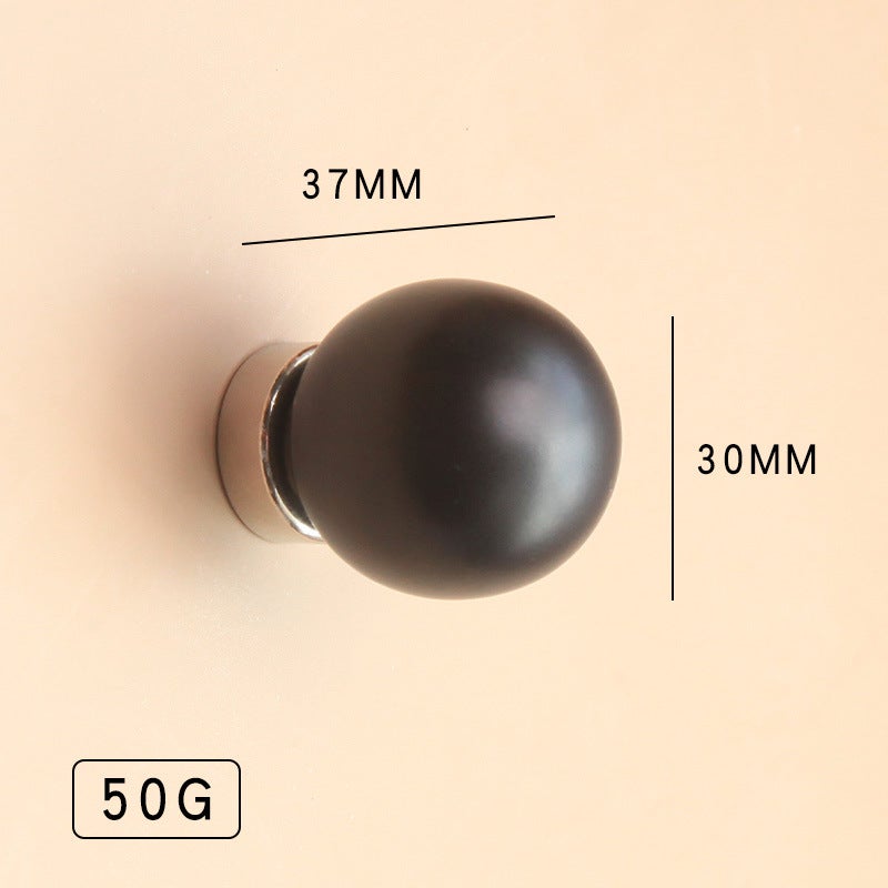 Ceramic Dopamine Creative Strong Magnet Hook Home Decoration Pendant Hook Refrigerator Magnetic Paste Nail-free Hook Black matte ceramic ball-magnetic hook