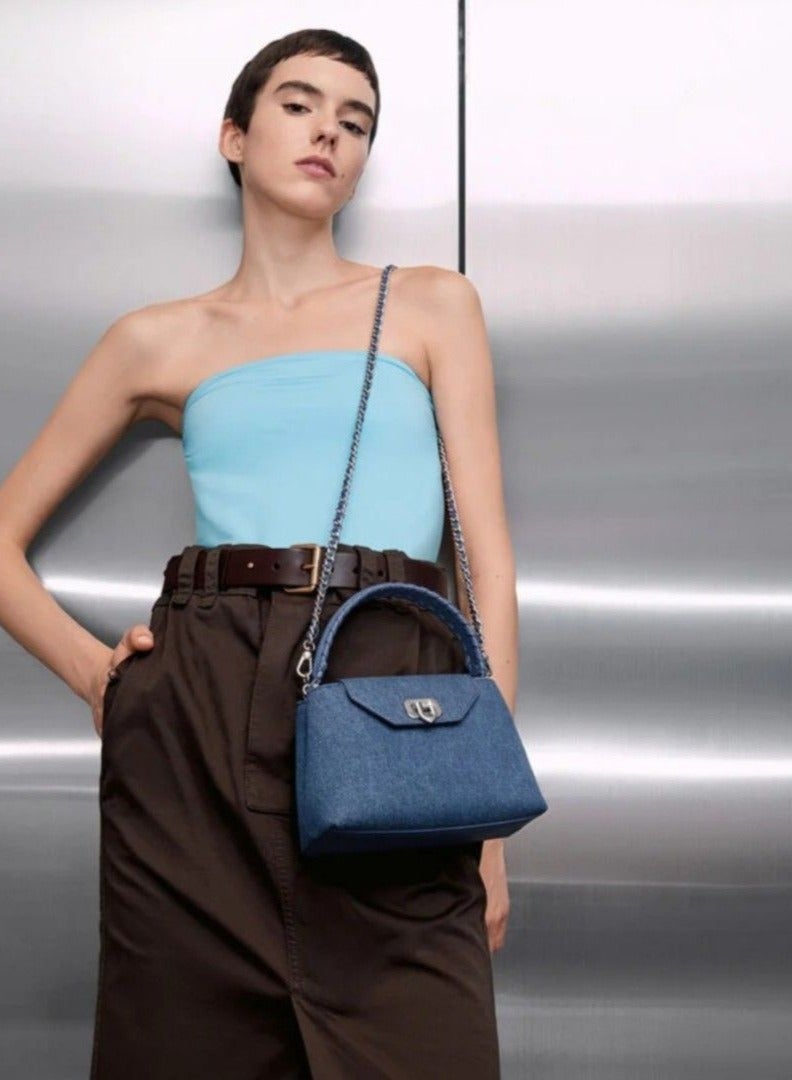 Charles & Keith Arwen Quilted Braided-Strap Top Handle Bag - Image 2