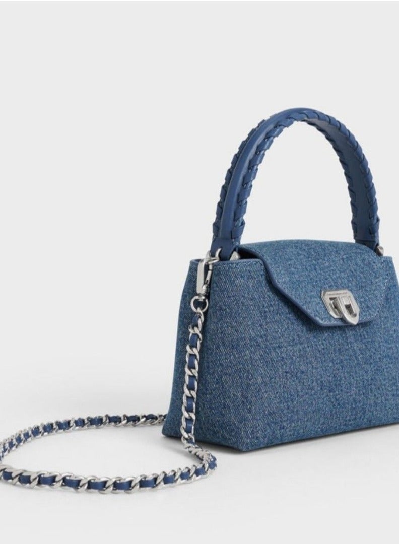 Charles & Keith Arwen Quilted Braided-Strap Top Handle Bag - Image 3