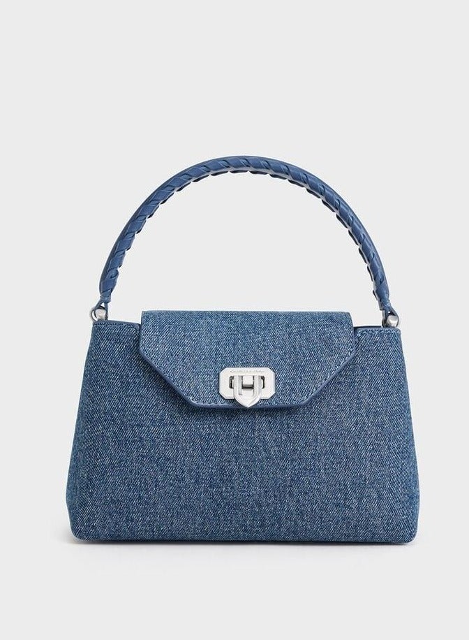 Charles & Keith Arwen Quilted Braided-Strap Top Handle Bag - Image 1