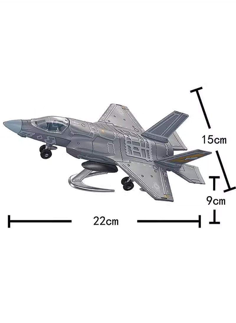 Children's Three-dimensional Model Military Assembly Building Block Toys (F35 Fighter Model)  - Image 2