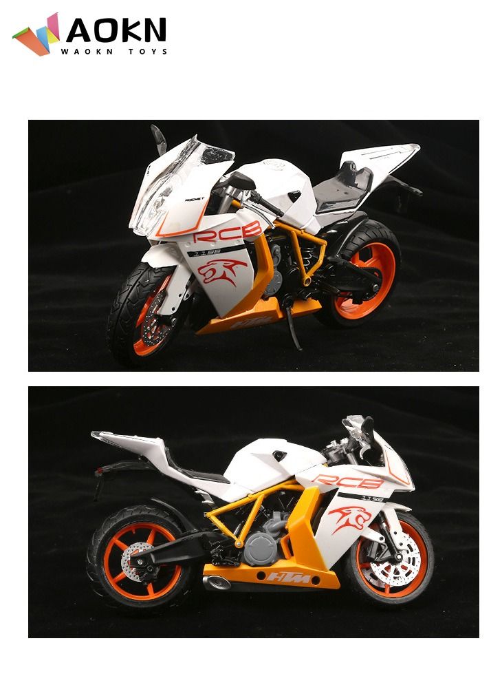 WAOKN Austria HTM locomotive 1 : 12 Scale Collector Die-Cast Motorcycle Replica Exquisite Motorcycle Model White - Image 2
