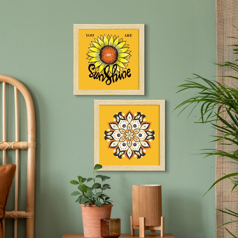 ArtX إطار لوحة فنية كبيرة من ورق الزهور ArtX متعددة الألوان مجموعة معاصرة 2 مجموعة من 10 × 10 بوصة 2 مجموعة من 13 × 10 بوصة 23 × 20 بوصة مجموعة مدمجة من 4 - Image 3