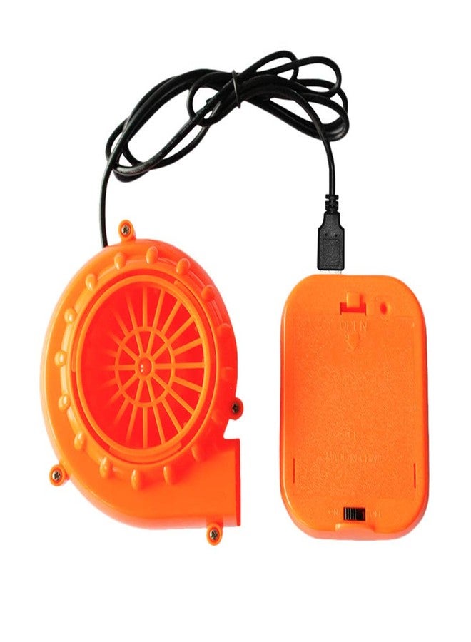 YOWOCAL Upgraded Mini Blower Fan for Inflatable Costumes - Portable Airflow Cooling System for Dinosaur Mascot Heads, Dolls, Game Suits & Inflatable Attire (Orange) - Image 1