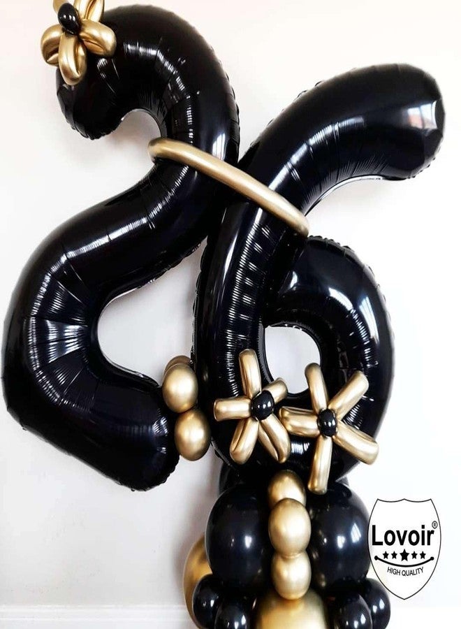 Lovoir Black 22 Number Balloons, 40 Inch Giant Number 22 Balloons Foil Mylar Helium Black Number Balloons for 22th Birthday Party Supplies Anniversary Event Celebration Decorations - Image 3