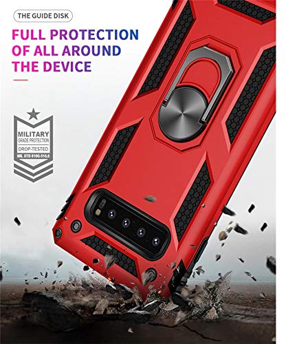 REALCASE TPU Samsung Galaxy S10 Case, Luxury Magnetic Ring Stand Rugged Armor Shockproof Hard Back Cover for Samsung Galaxy S10 (6.1") [D Blue] - Image 4