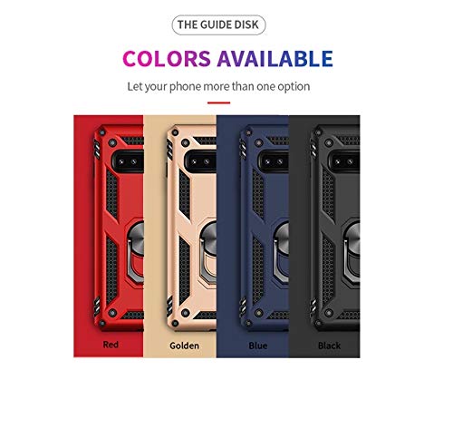 REALCASE TPU Samsung Galaxy S10 Case, Luxury Magnetic Ring Stand Rugged Armor Shockproof Hard Back Cover for Samsung Galaxy S10 (6.1") [D Blue] - Image 3