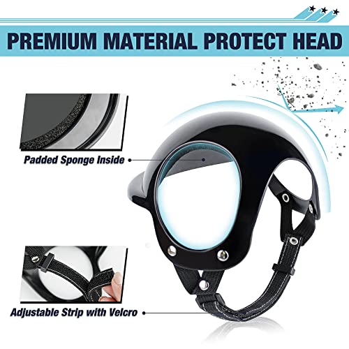 PETLESO Dog Goggles for Small Dogs with Helmet, 2PCS Doggy Sunglasses and Pet Motorcycle Helmet Set for Small Medium Breed Outdoor Driving Walking, Black - Image 4