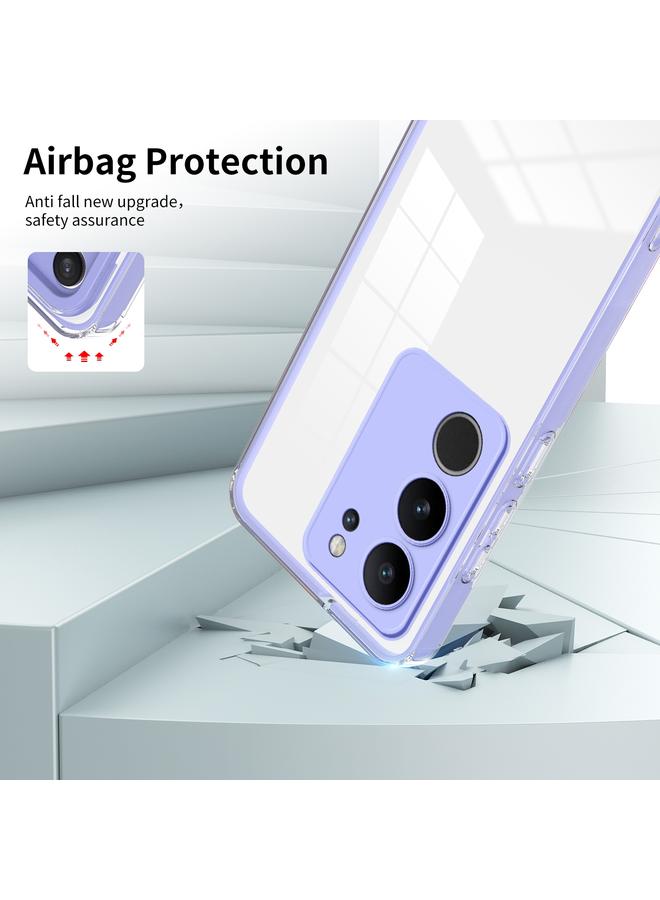 erorex Case For vivo V29 5G 3 in 1 Clear TPU Color PC Frame Phone Case - Image 5