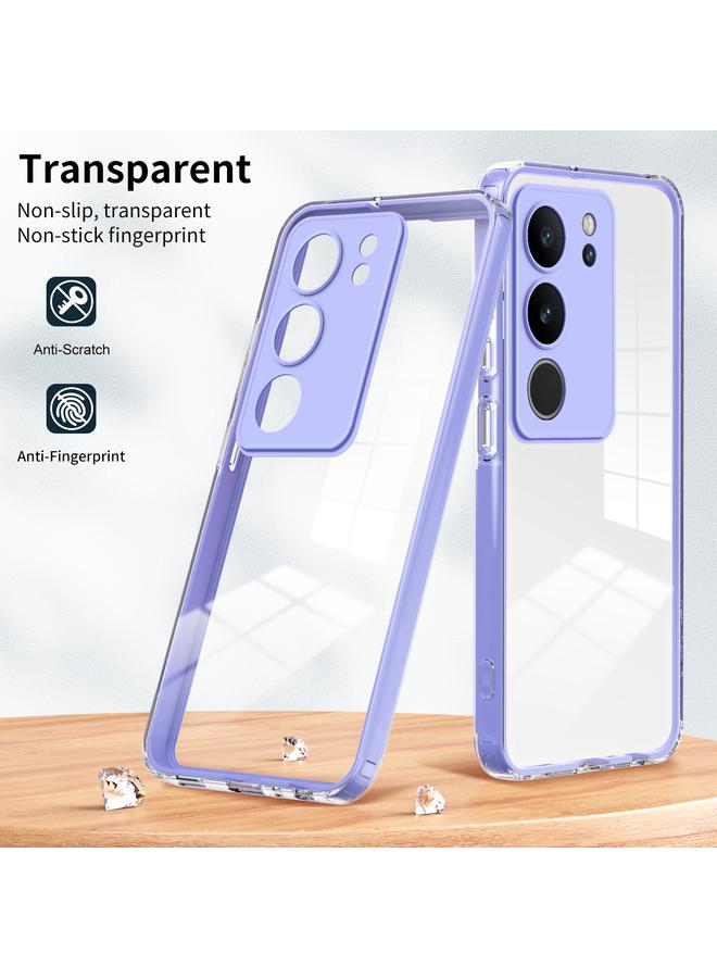 erorex Case For vivo V29 5G 3 in 1 Clear TPU Color PC Frame Phone Case - Image 2