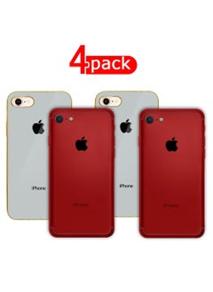 HICOOL 4Pack for iPhone 8/7/SE 2022/SE 2020 Case Shockproof Hard PC Electroplated Ultra Thin Back Cover 4.7 inch  - Image 1