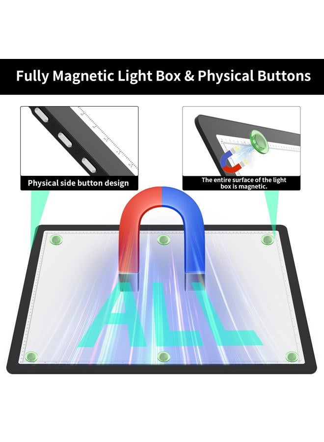 TOHETO Tracing Light Board, A2-D90-02-Black - Image 5
