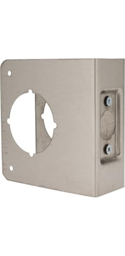 Don-Jo 81-S-CW Classic Wrap-Around Plate, 22 Gauge Stainless Steel , Satin Stainless Steel Finish, 4-1/4" x 4-1/2", For Cylindrical Door Locks - Image 4