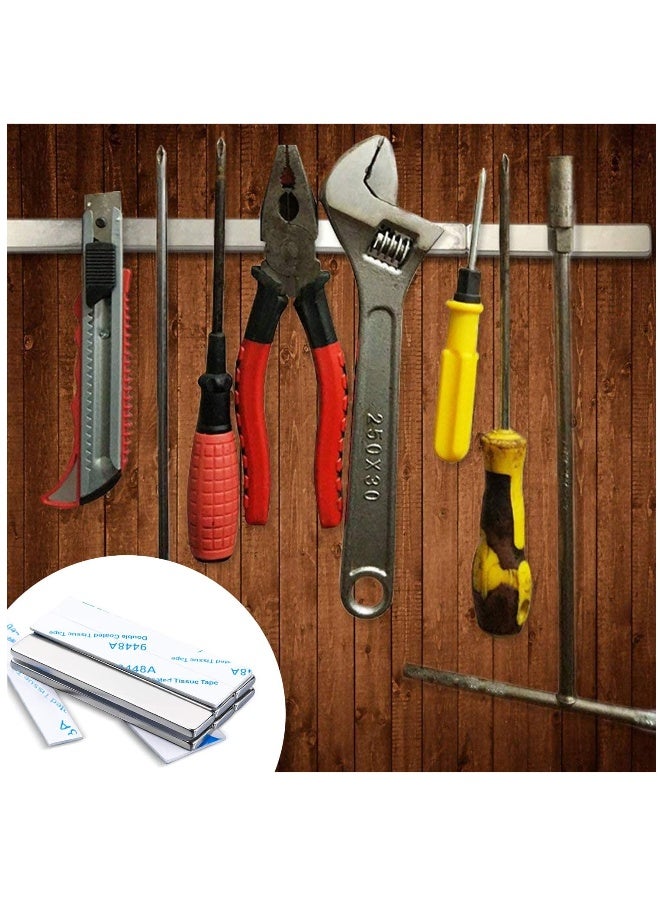 6 Pack Super Strong Neodymium Bar Magnets Waterproof Powerful Rare Earth with Epoxy Coating and Double Sided Adhesive for Fridge Scientific Shower Door Office etc 60x10x3mm - Image 5