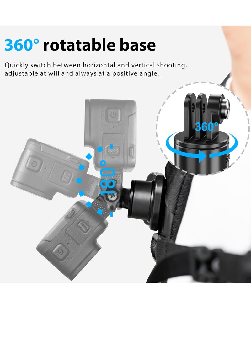 SYOSI - Accessories Kit for DJI OSMO Pocket 3 360° Rotation Backpack Clip Mount Shoulder Strap Accessories Multifunctional magnetic backpack clip for camera for DJI Pocket 3 OSMO Pockt Action Cameras - Image 1