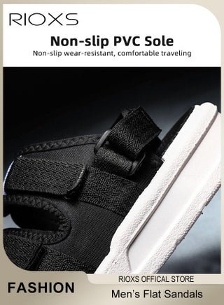 Men's Casual Open Toe Sandals, Water Sandal, Non Slip Beach Sandals for Males, Breathable Sneakers, Pool Slide Adjustable Flat Shoes With Back-Strap, Lightweight Slides Sandals, Comfort Flat Slip-ons - view 5