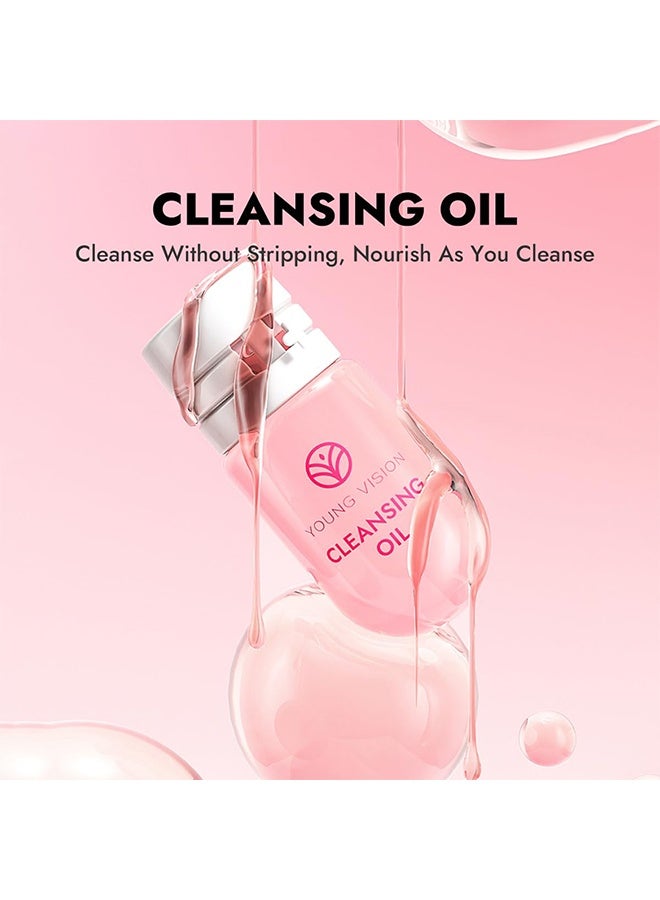 يونج فيجن زيت تنظيف، كبسولة زيت تنظيف للاستخدام الواحد ومحمولة للسفر ورحلات العمل، تنظيف وترطيب 2 في 1، برائحة الورد، عناية لطيفة بالبشرة لجميع أنواع البشرة، 2 مل (5 قطع) - Image 3