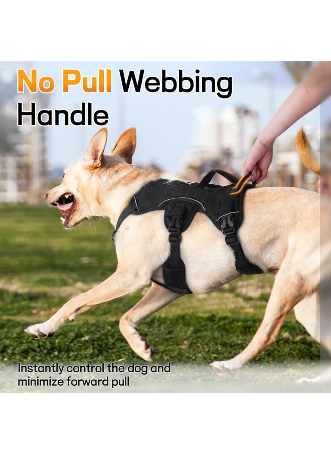 Rabbitgoo rabbitgoo Escape Proof Dog Harness, Soft Padded Full Body Pet Harness, Reflective Adjustable No Pull Vest with Lift Handle and Leash Clip for Large Dogs Walking Hiking Training, L, Black  - Image 5