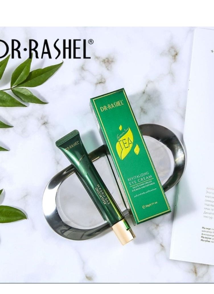 RASHELL Green Tea Revitalizing Eye Cream Dilute Dark Circles Eye Bags And Puffiness Green 20grams  - Image 1