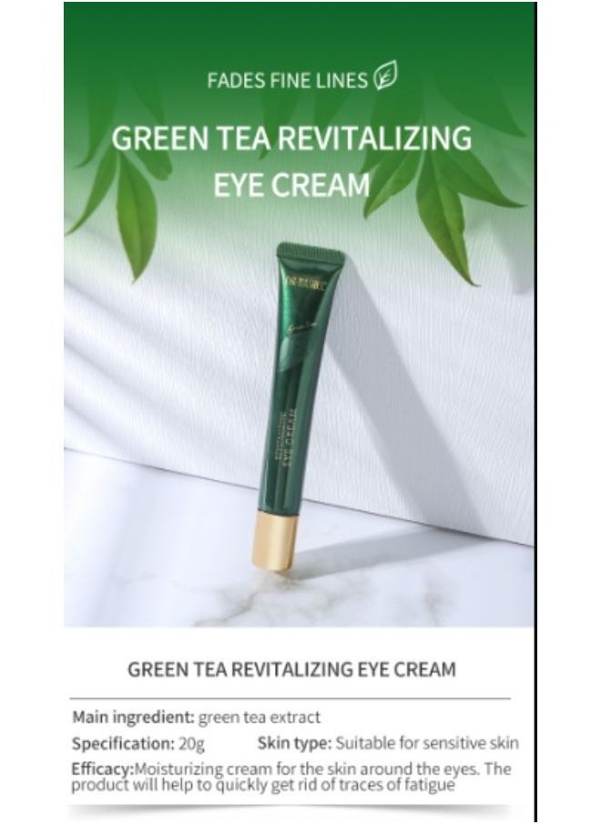 RASHELL Green Tea Revitalizing Eye Cream Dilute Dark Circles Eye Bags And Puffiness Green 20grams  - Image 3