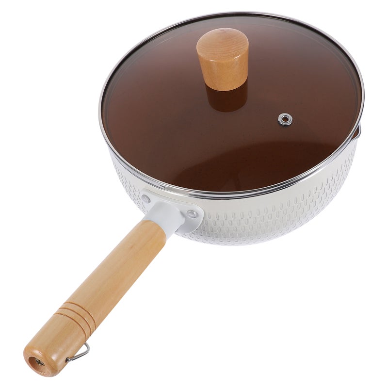 1 Set Sauce Pan Nonstick Saucepan Metal Sauce Pan with Handle Noodle Pot with Lid - Image 1