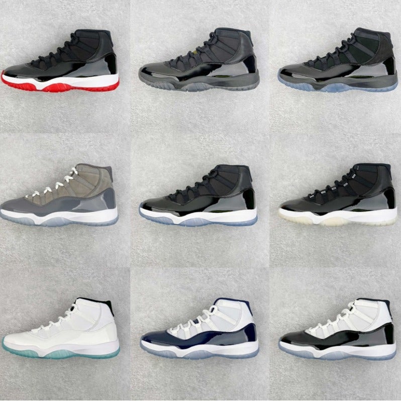 Pure Original Aj11 Big Devil Joe 11 Black And White Red High-Top Baby'S Breath Kang Buckle Black And Red Sports Shoes - Image 2