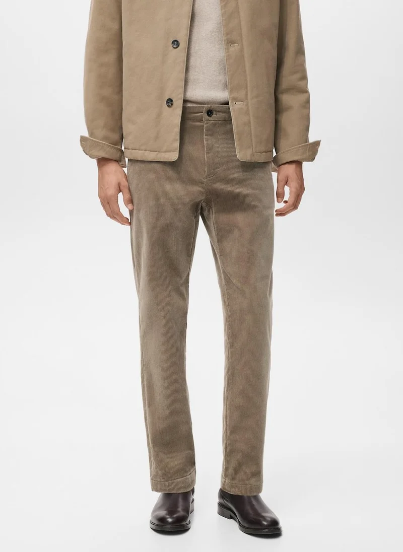 Mango Man Corduroy slim-fit trousers