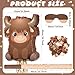 Seematn Highland Cow Pinata Birthday Supplies with Blindfold Bat and Confetti for Animals Themed Party Decorations Gift 1575 x 122 x 295 Inch - Image 4