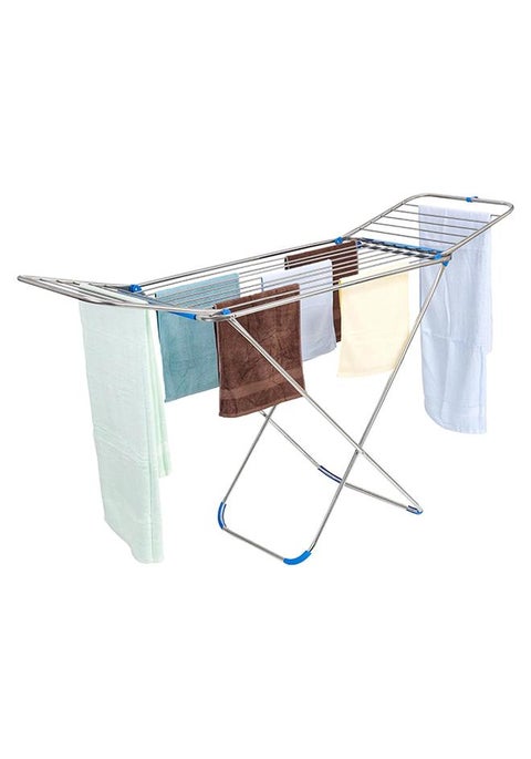 Trentino Clothes Drying Rack Stand Heavy Duty Stainless Steel Vertical Clothes Dryer Stand Space Saving, Portable And Foldable Rack Ideal Small Areas 174x57x105cm & 18 Meters