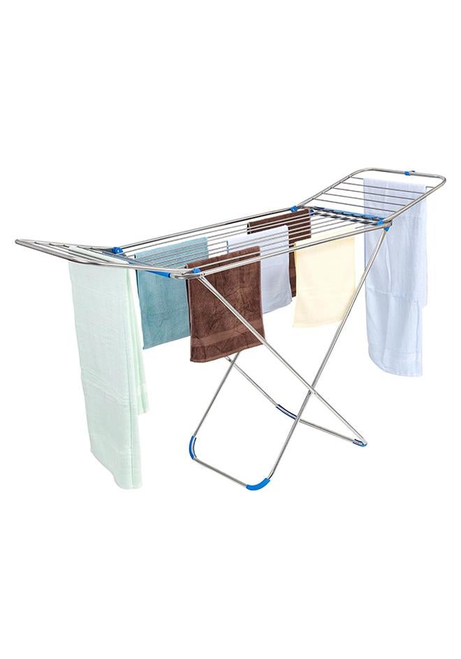 Home Pro حامل تجفيف الملابس ترينتينو مصنوع من الفولاذ المقاوم للصدأ قوي وقابل للطي يوفر مساحة، مثالي للمناطق الصغيرة - Image 1