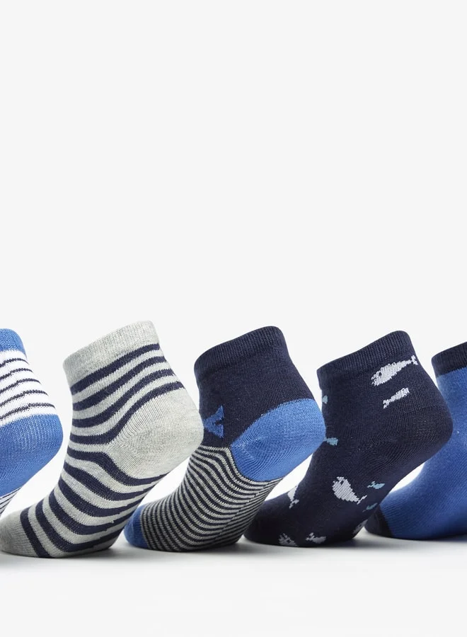 LBL Boys's Assorted Printed Ankle Length Socks - Set of 5