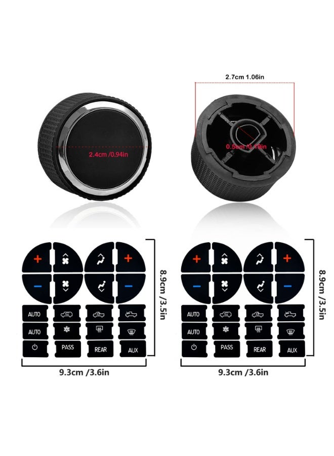 CMGTYYD. مقبض التحكم في مستوى صوت الراديو الخلفي مع ملصق زر AC Dash لإصلاح GM 22912547 ومتوافق مع 07-14 Chevrolet Chevy GMC Buick Cadillac - Image 4