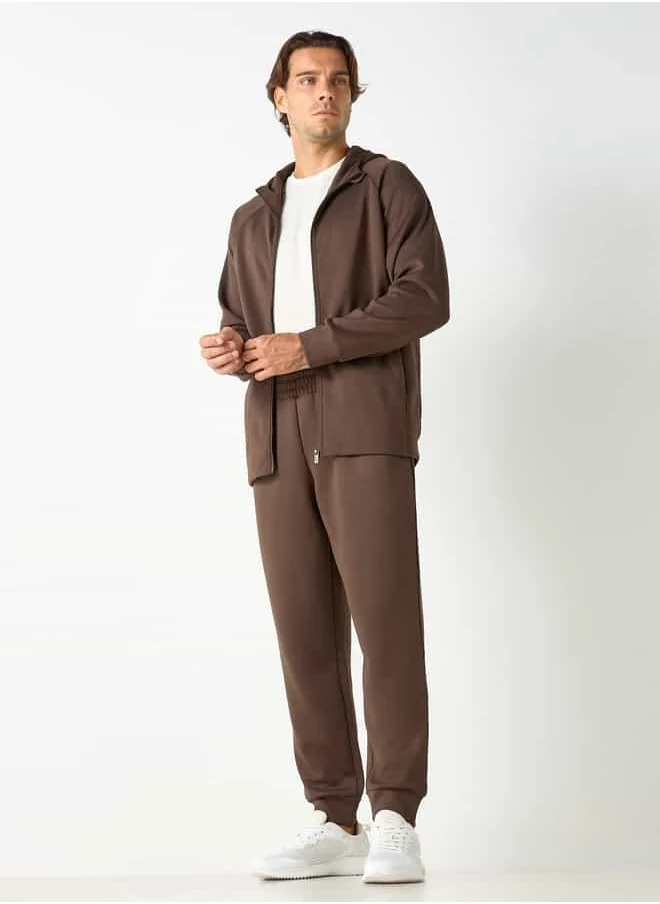 ADOT by Splash Panelled Joggers with Pockets and Elasticated Waistband