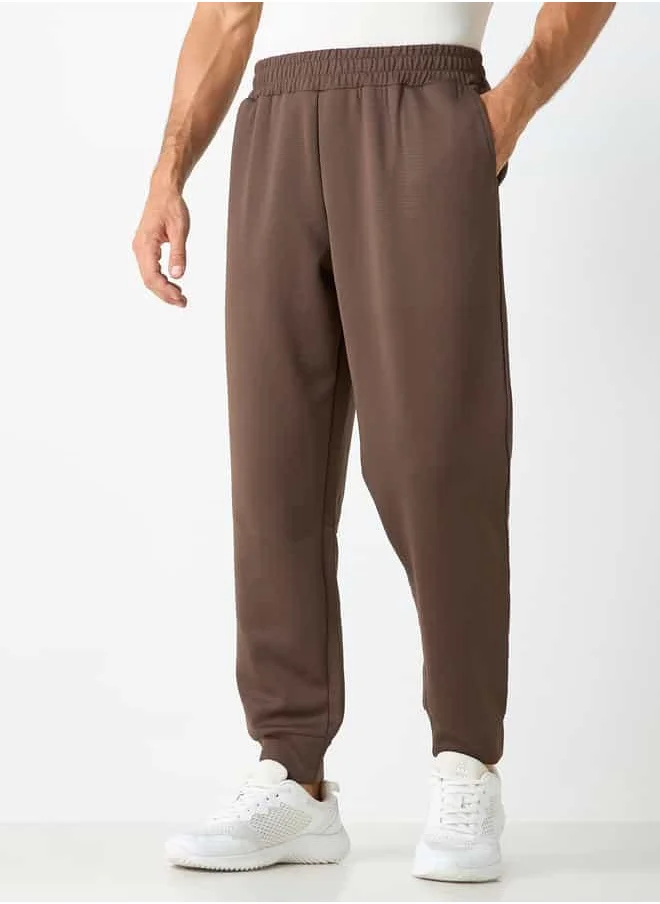 ADOT by Splash Panelled Joggers with Pockets and Elasticated Waistband