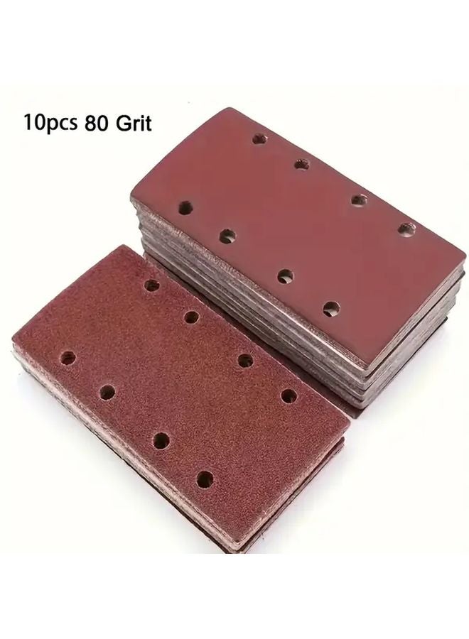 10pcs 80 Grits Flocking Sandpaper Sheets Self Adhesive For Smooth Finishing Polishing - Image 1