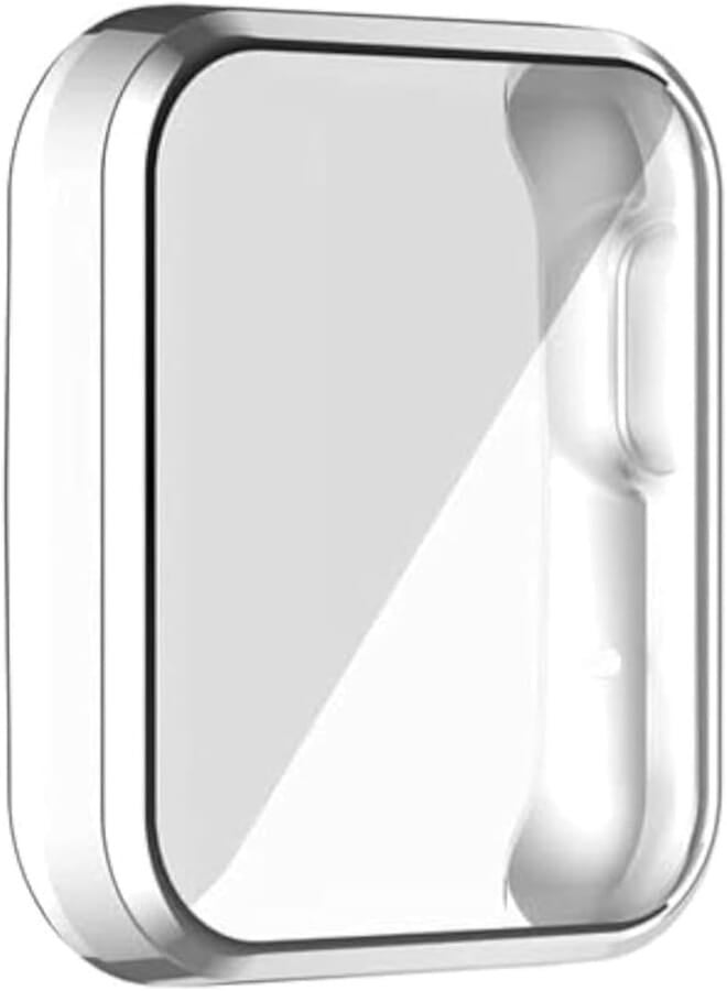 Next Store TPU Screen Protector Compatible with Redmi Watch 2 Lite 3D Full Coverage with Easy Installation Frame Clear Waterproof Bubble Free (Silver)