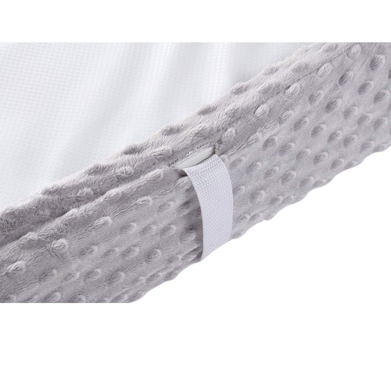 QUENESS Baby Changing Pad Cover, Super Soft Plush Dot Diaper Changing Table Covers for Baby Girls and Boys, Ultra Comfortable, Safe for Babies, Fit 32"/34'' x 16" Pad (Gray) - Image 2
