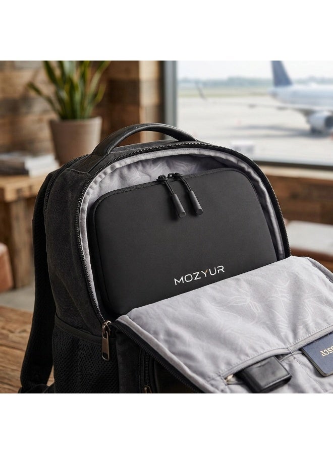 MOZYUR Compact Electronics Travel Case - Durable Nylon Cable Organizer Bag, 20x12x6cm - Image 3